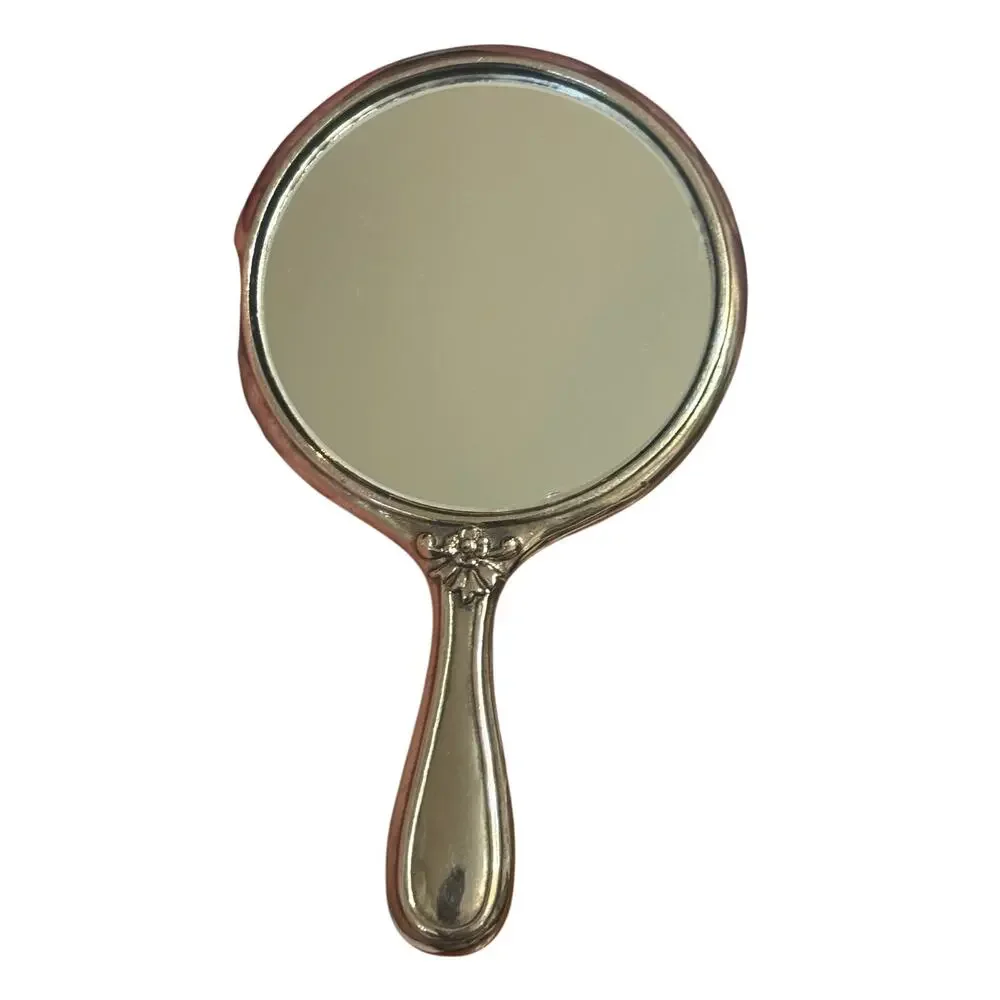 Sterling Antique Handheld Beveled Floral Design